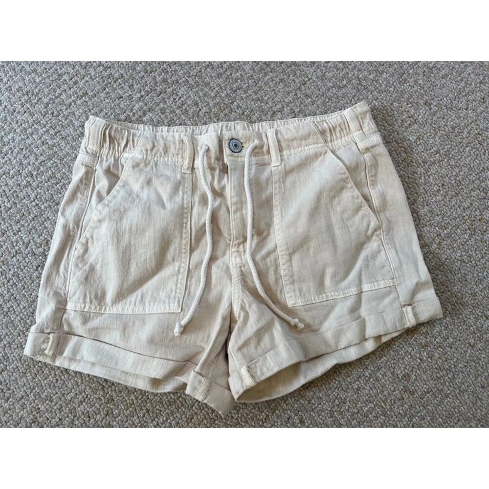 NWT American Eagle Women’s Size 10 Cream High Rise Drawstring Utility Shorts